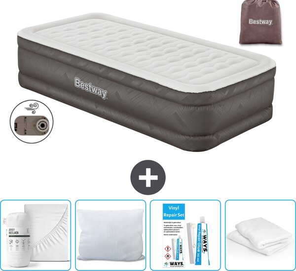 Materasso gonfiabile Bestway - 1 persona - 97 x 191 x 46 cm - Marrone - Accessori inclusi