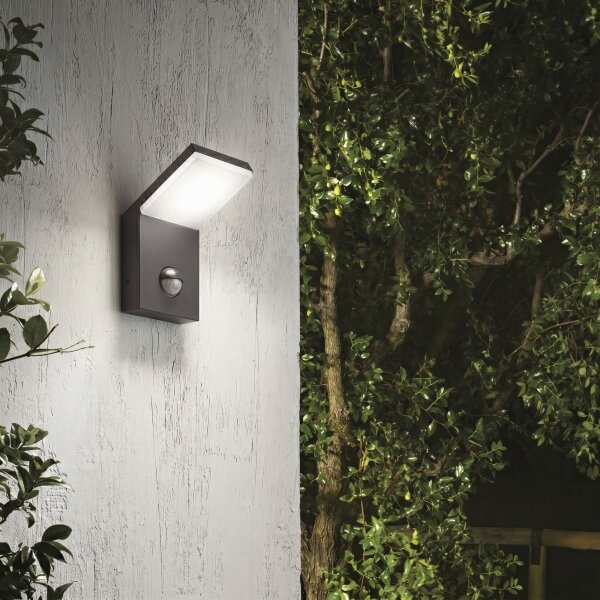 Ideal Lux - Lampada da esterno LED con sensore STYLE LED/9W/230V CRI 90 IP54 antracite