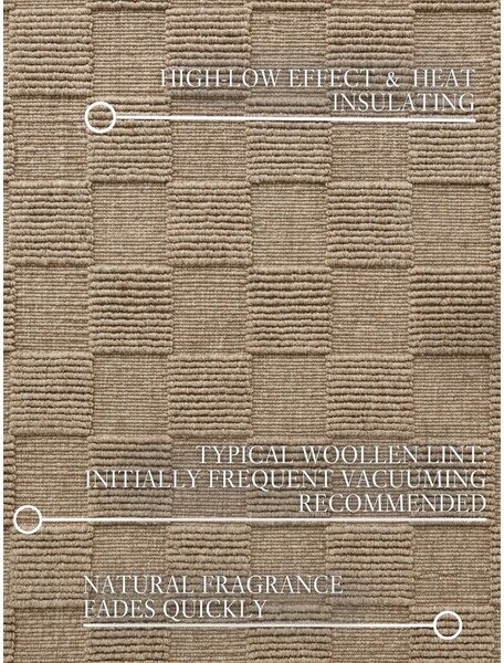 Passatoia marrone in lana tessuta a mano 80x200 cm Scala – Villeroy&Boch