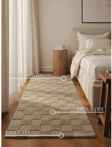 Passatoia marrone in lana tessuta a mano 80x200 cm Scala – Villeroy&Boch
