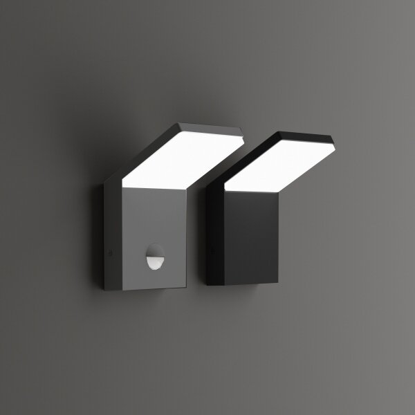 Ideal Lux - Lampada da esterno LED con sensore STYLE LED/9W/230V CRI 90 IP54 antracite