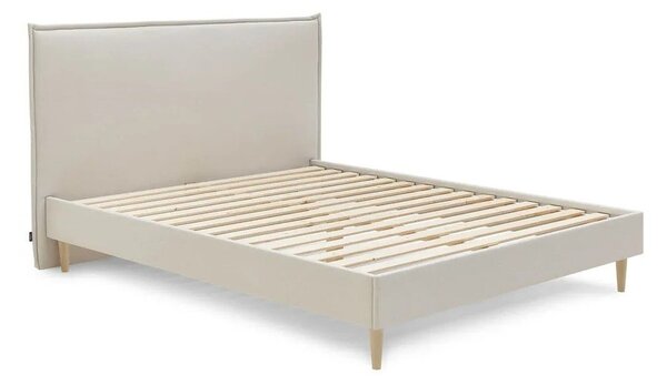 Letto matrimoniale imbottito beige con griglia 160x200 cm Sary - Bobochic Paris