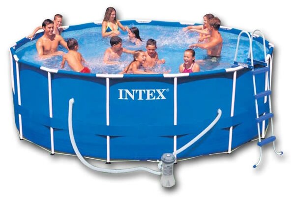 128236GS Set piscina con struttura in metallo 457 X 122 cm