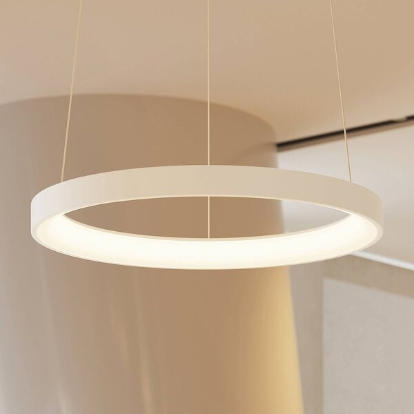 Arcchio Lampada LED a sospensione Vivy, Ø 58 cm, bianco, metallo Vivy Arcchio, dimmerabile, Bianco / Opale, Cucina, Metallo, Moderno