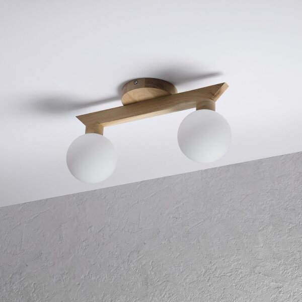 Plafoniera da soffitto ANTONIO 2xG9/5W/230V rovere/bianco