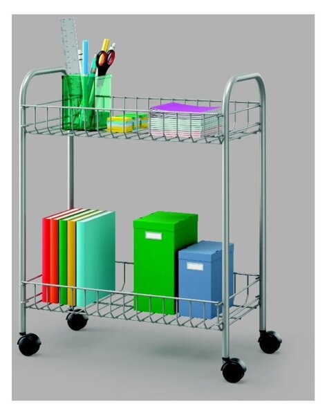 Scaffale mobile a due livelli Greg, lunghezza 41 cm - Metaltex