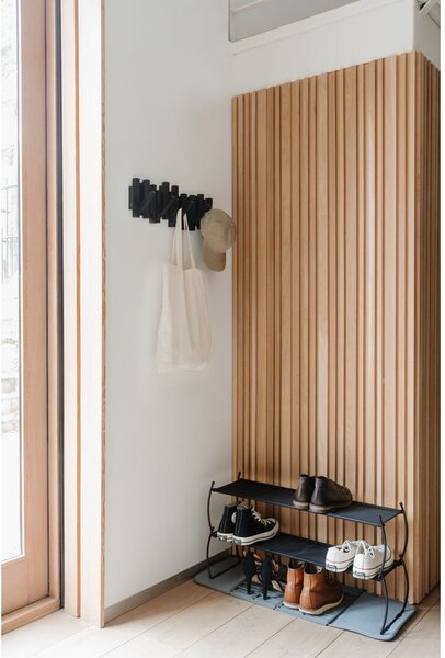 Appendiabiti da parete in plastica nera Sticks - Umbra