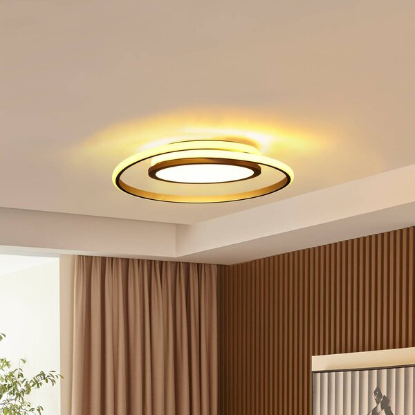 Plafoniera a LED Noud Lucande, dimmerabile, Cromo / Argento, Camera da letto, Metallo, Moderno, Plafoniera LED