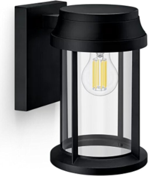 Lampada da parete per facciate esterne BELLINI E27 IP44 tonda nera Philips