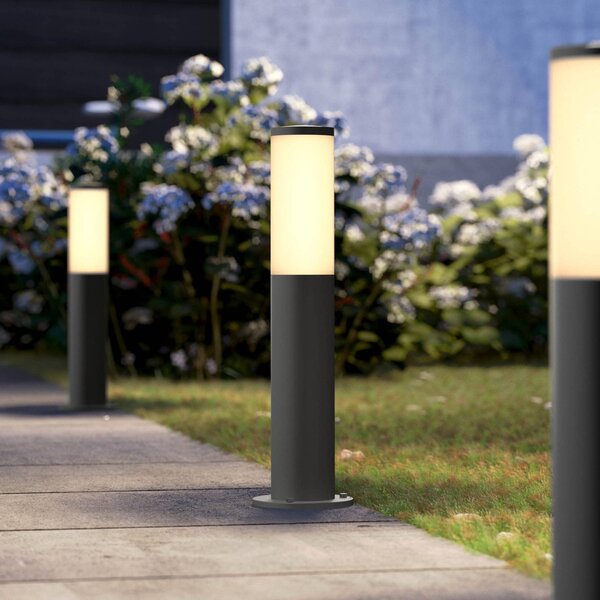 Philips Lampione da giardino Utrecht, dimmerabile, Nero, Acciaio Inox, Lampada da esterni