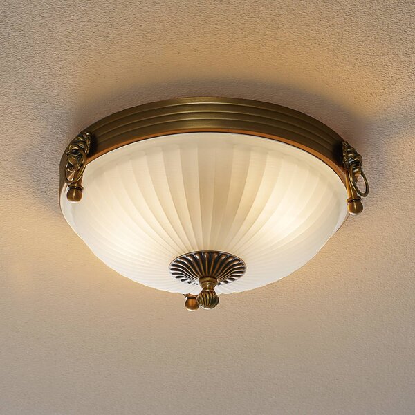 ORION Plafoniera soffitto Rocca, dimmerabile, Bronzo / Ottone antico, Soggiorno / Sala da pranzo, Metallo, Antico, Plafoniera