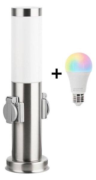 Brilagi-LED RGBW Ven lampada con 2 portalampade (1xE27/9W/230V), 40 cm, IP44, cromo opaco