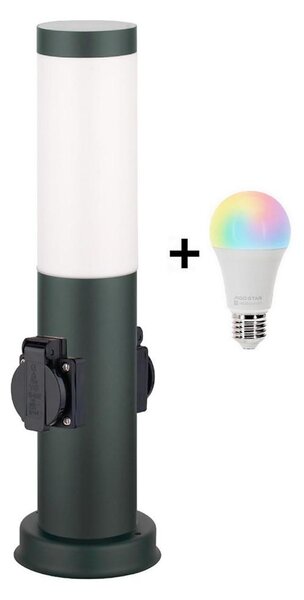 Brilagi - Lampada LED RGBW per esterni con 2 prese 1xE27/9W/230V 40 cm IP44 antracite