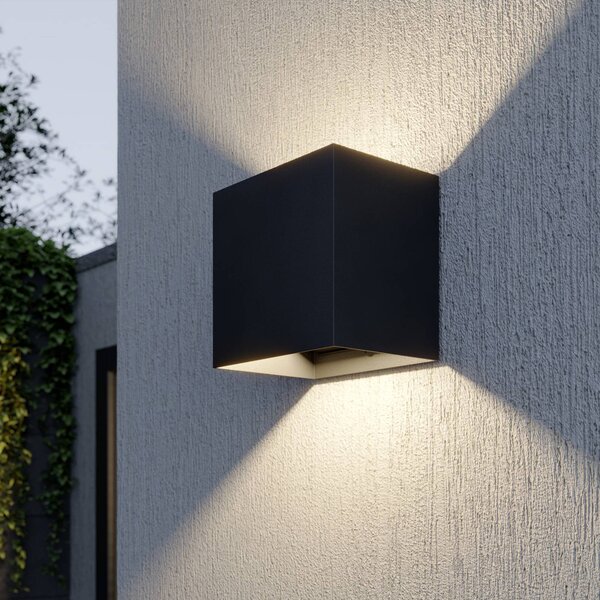Applique da esterni a LED Evie Lucande, Alluminio / Grigio / Zincato, Alluminio, Moderno, Applique LED da esterni