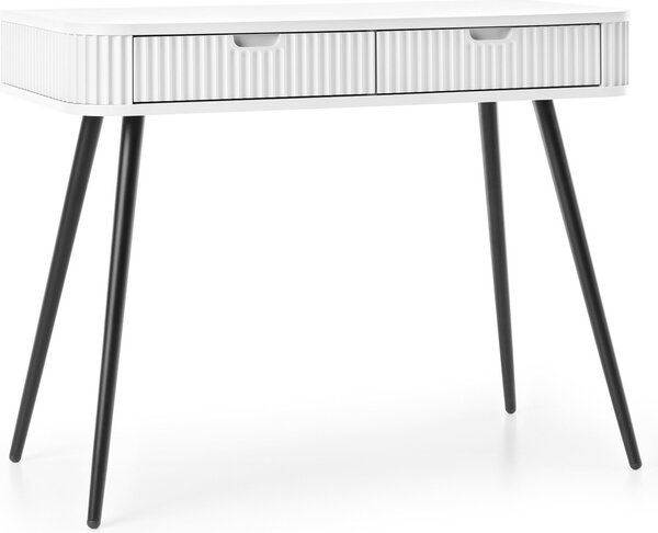Tavolino da toilette - gambe bianche e nere - stile moderno e alla moda - autoassemblaggio - consegna tramite corriere