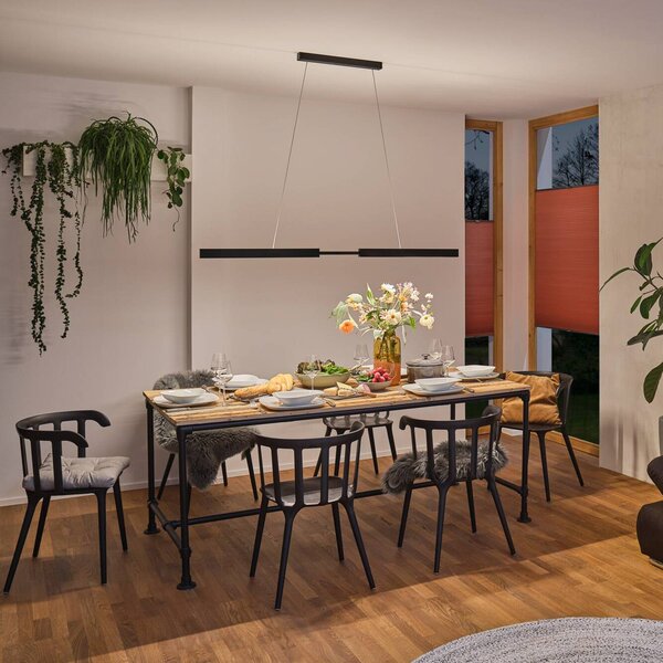 Paulmann Lampada LED a sospensione Aptare, nera, 2700 K, smart, dimmerabile. dimmerabile, Nero, Soggiorno / Sala da pranzo, Metallo, Moderno