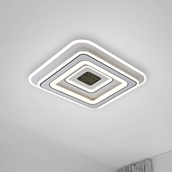 JUST LIGHT. GmbH Plafoniera a LED Tolago, dimmerabile, Bianco / Opale, Soggiorno / Sala da pranzo, Plastica, Moderno, Plafoniera LED