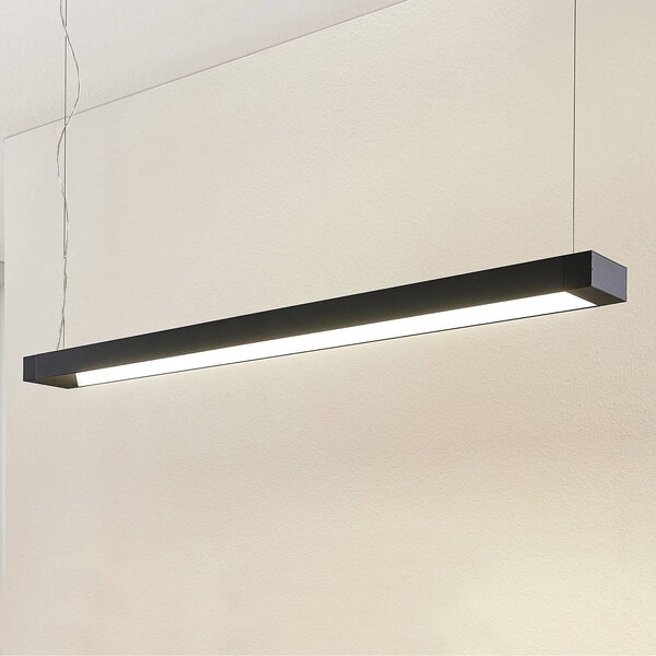 Lampada LED a sospensione Cuna, nero, 122 cm, metallo Cuna Arcchio, Nero, Studio / Ufficio, Alluminio, Moderno