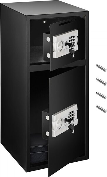 Cassaforte - Cassaforte a chiave elettronica ignifuga - Cassaforte a combinazione 4MM 74 l - Cassaforte per mobili sicura con robusto alloggiamento in ferro e struttura in acciaio per impieghi gravosi