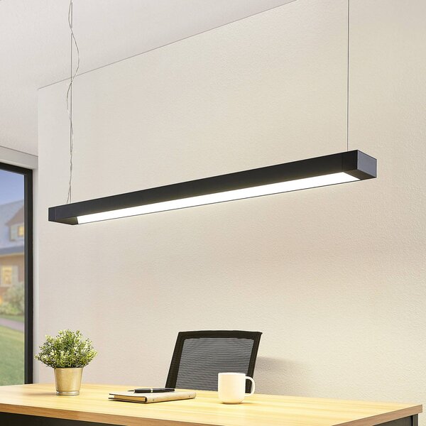 Lampada LED a sospensione Cuna, nero, 122 cm, metallo Cuna Arcchio, Nero, Studio / Ufficio, Alluminio, Moderno