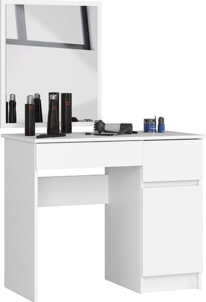 Akord Toeletta Bianca Con Specchio A Destra 90X50X142 Cm