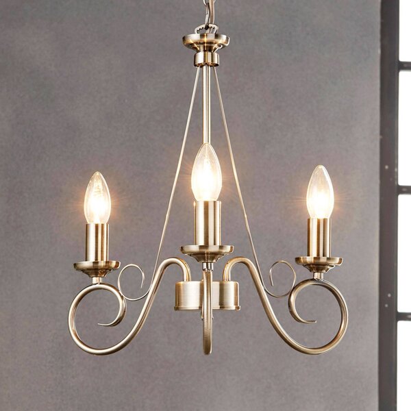 Lampadario a soffitto Marnia Lindby, dimmerabile, Bronzo / Ottone antico, Soggiorno / Sala da pranzo, Metallo, Antico, Lampadario