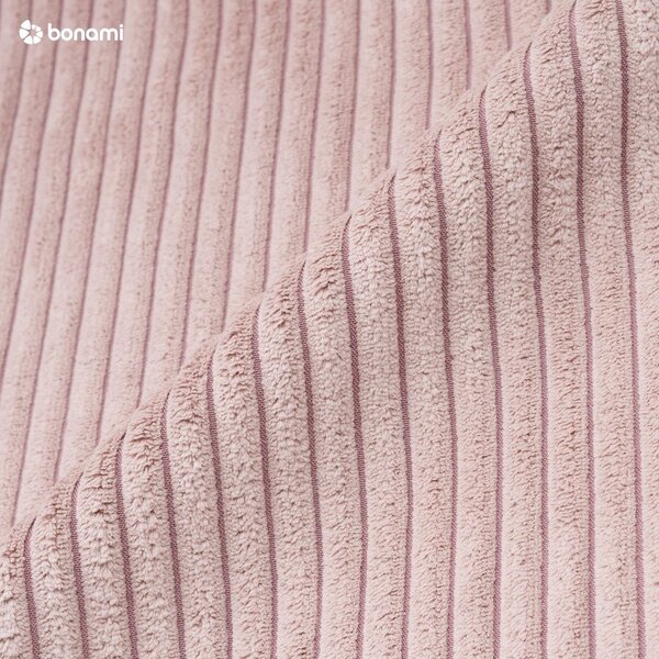 Divano letto in velluto a coste rosa chiaro 245 cm Nihad - Bobochic Paris