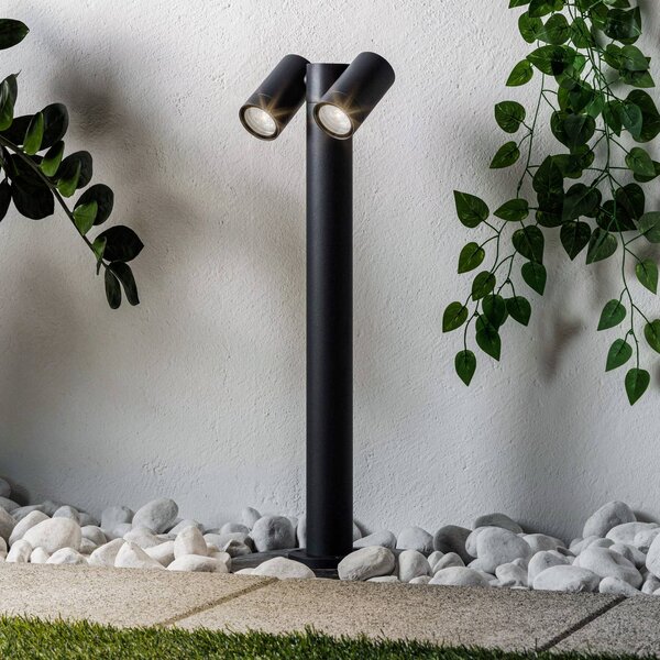 Lampioncino da giardino Tulimar PRIOS, dimmerabile, Nero, Alluminio, Moderno, Lampada da esterni