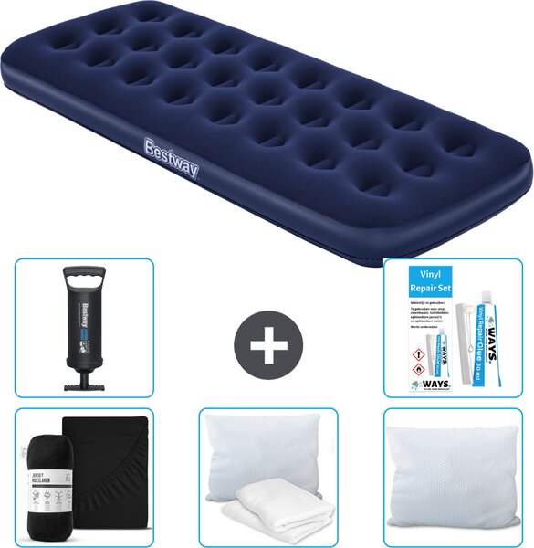 Materasso gonfiabile Bestway - 1 persona - 76 x 185 x 22 cm - Blu - Accessori inclusi
