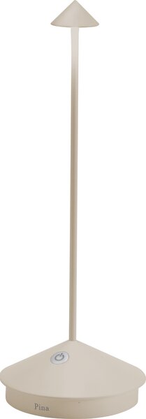 Lampada a led da tavolo Pina Pro Sabbia ricaricabile e dimmerabile senza fili Zafferano