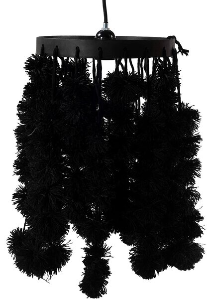 Lampada decorativa con nappe in ferro e cotone 26 cm
