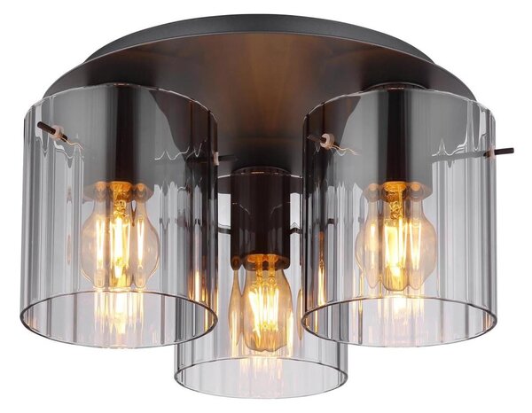 Globo 15904-3D - Plafoniera TULIVAR 3xE27/40W/230V diametro 37 cm grigio