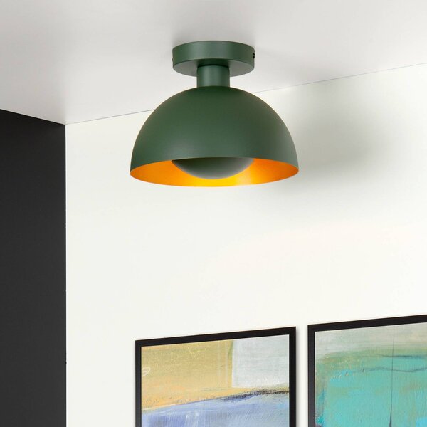 Lucide Plafoniera soffitto Siemon, dimmerabile, Verde, Soggiorno / Sala da pranzo, Metallo, Moderno, Plafoniera
