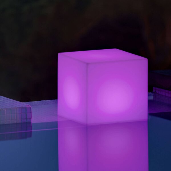 Newgarden Lampada solare Cuby, dimmerabile, Bianco / Opale, Plastica, Moderno, Lampada solare