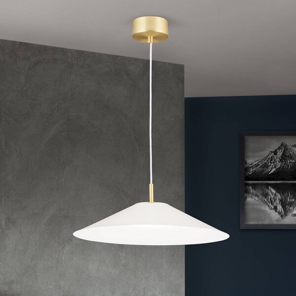 ORION Lampada LED sospensione Gourmet, paralume bianco