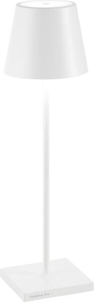 Zafferano Poldina Pro lampada da tavolo a LED in alluminio bianco
