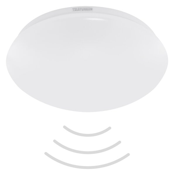 Lampada da soffitto a LED con sensore di movimento e sensore di luce diurna IP44 Ø27,8 cm 15 W Telefunken
