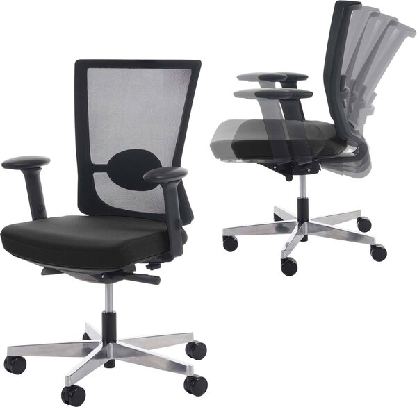 Sedia da ufficio MERRYFAIR Forte, sedia da scrivania, funzione scorrevole ergonomica ~ nero