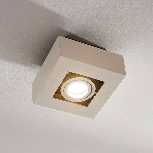 Arcchio faretto Vince, 14 x cm, bianco/cromo, metallo, GU10 VINCE Arcchio, dimmerabile, Bianco / Opale, Corridoio, Alluminio, Moderno, Faretto