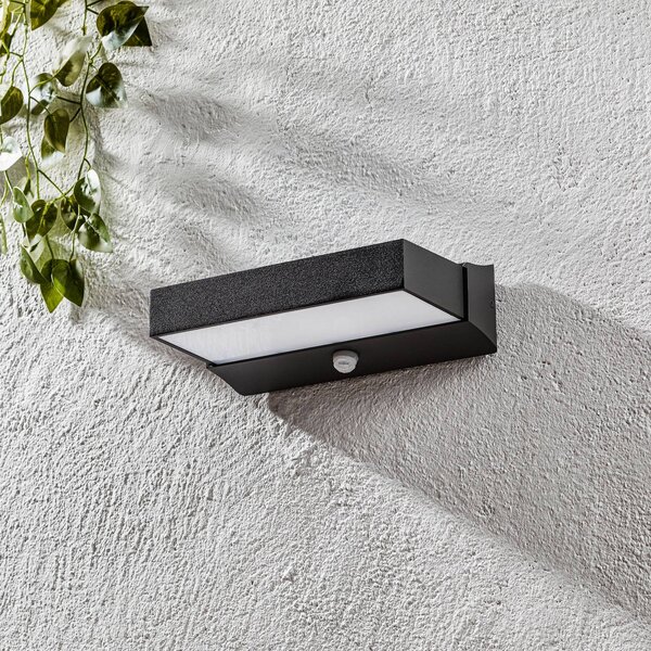 Trio Lighting Applique LED da esterni Cuando sensore movimento, Nero, Alluminio, Moderno