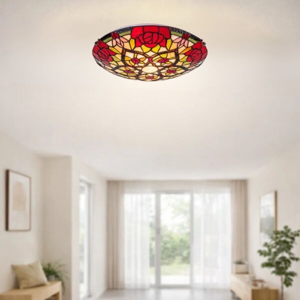 Brilagi - Lampada da soffitto in stile Tiffany GARLAN 2xE27/60W/230V