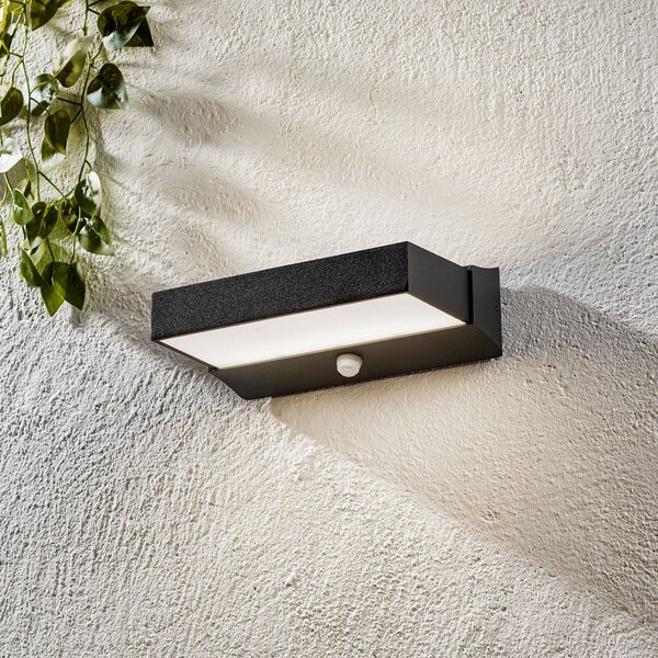 Trio Lighting Applique LED da esterni Cuando sensore movimento, Nero, Alluminio, Moderno
