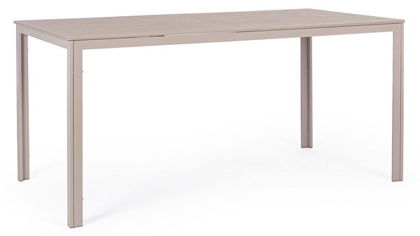 Tavolo da Esterno 156x78 cm in Acciaio e HDPE Sarita Antracite