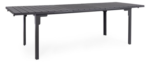 Tavolo Allungabile da Esterno 180-240x90 cm in Acciaio e HDPE Sarita Antracite