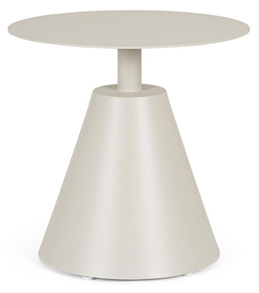 Tavolino da Esterno Ø50x49,5 cm in Alluminio Aloha Sandshell
