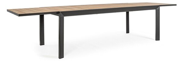 Tavolo Allungabile da Esterno 220-340x100x75h cm in Alluminio Belmar Naturale e Antracite