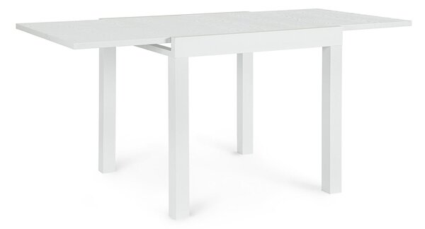 Tavolo Allungabile da Esterno 80-160x80x75h cm in Alluminio Cliv Bianco