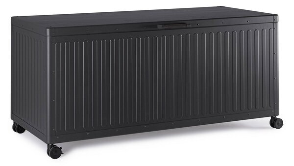 Baule Contenitore da Esterno 164,8x72x70h cm Apertura Facile e Ruote in Alluminio Ocean M Antracite