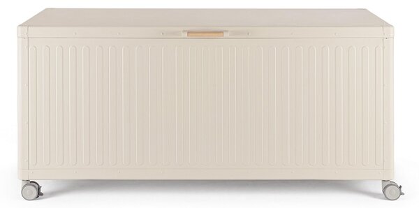 Baule Contenitore da Esterno 164,8x72x70h cm Apertura Facile e Ruote in Alluminio Ocean M Seta
