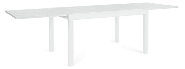 Tavolo Allungabile da Esterno 135-270x90x75h cm in Alluminio Cliv Bianco